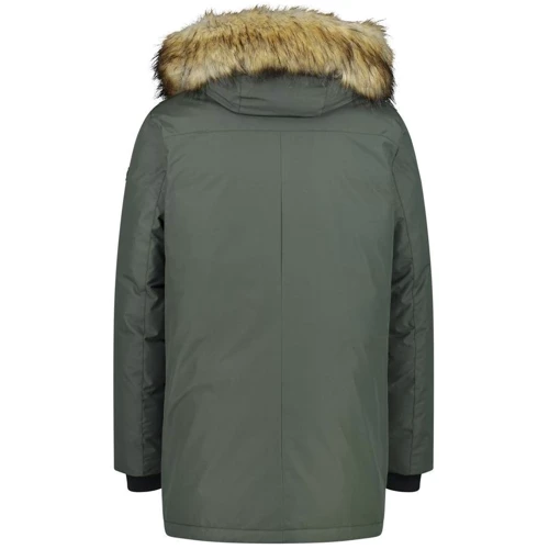 Парка CMP Man Parka Fix Hood (31K2997-F959) 54 зелена зима з капюшоном зі штучним хутром: Тип застібки На блискавці