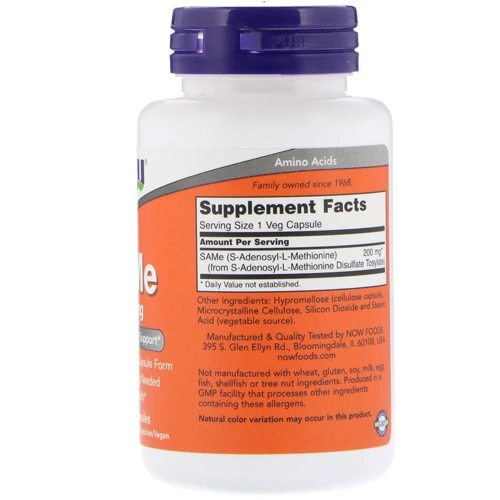 Now Foods SAMe, 200 mg, 60 Veg Capsules (NF0127): Форма выпуска Капсулы