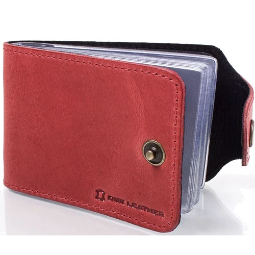Жіноча візитниця DNK Leather червона (DNK-Cards-Hcol-H) фото 7
