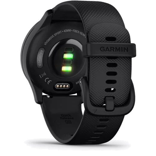 Смарт-часы Garmin Vivomove Sport Black Case and Silicone Band with Slate Accents (010-02566-00): Материал ремешка силикон
