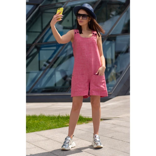 Комбинезон FLFashion Гавана ФКГ 3054 XXL-3XL розовый: Вид Комбинезоны