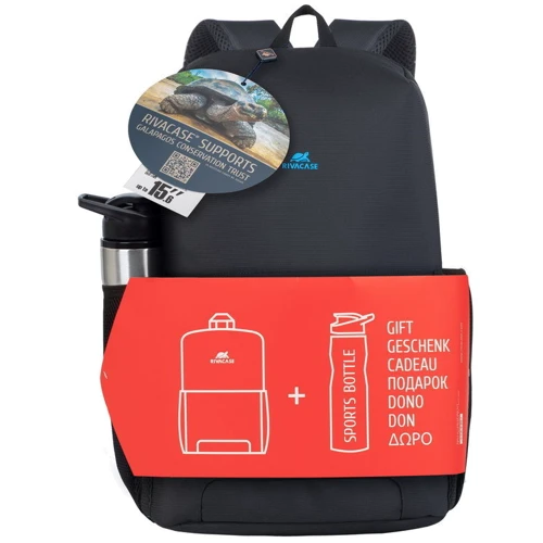 Сумка для ноутбуков RivaCase 15.6" Regent + Sports Bottle (8068): Вместимость ноутбук, блок питания, аксессуары