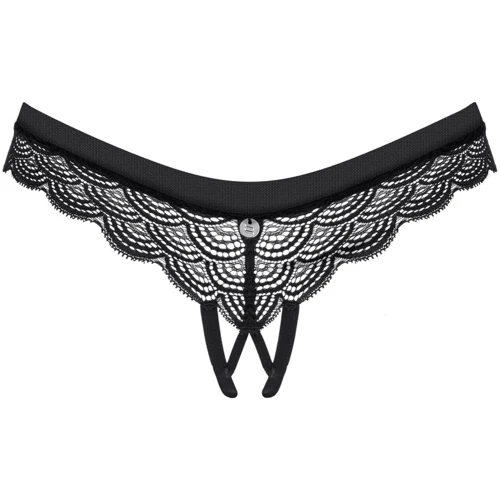 Трусики Obsessive Chemeris crotchless panties Вlack, M/L
