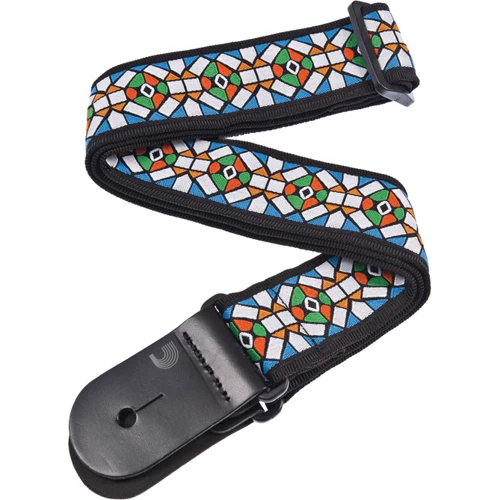 Гитарный ремень D'addario 50E02 Nylon Woven Guitar Strap (Stained Glass)
