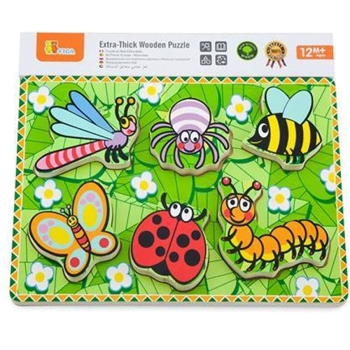 Дерев'яна рамка-вкладиш Viga Toys Комахи (56437)