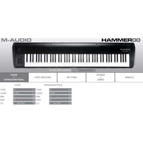 M-AUDIO Hammer 88: Разъёмы и интерфейсы USB