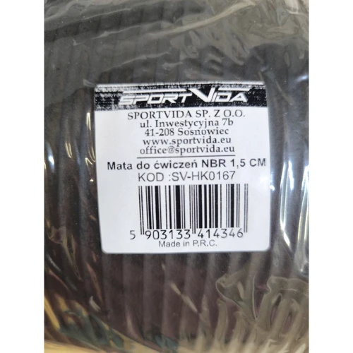 SportVida NBR 180 x 60 x 1.5 см для йоги и фитнеса SV-HK0167 Black (Коврики для йоги и фитнеса)(79006545) Stylus Approved: Производитель SportVida