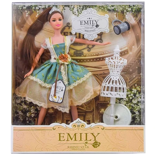Кукла Emily QJ078A|QJ078C 2 вида, с манекеном и аксессуарами: Высота, см 29