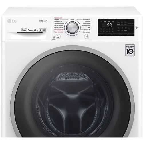 Стиральная машина LG F2J6HSW1W: Максимальная скорость отжима, об/мин 1200