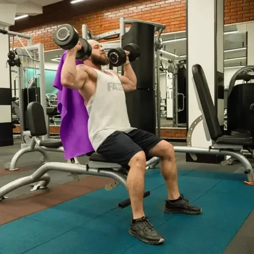 Рушник Love You спортивне 50х90 темно-бузковий (60113)