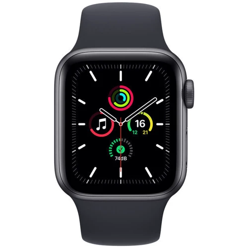 Apple Watch SE 44mm GPS Space Gray Aluminum Case with Midnight Sport Band (MKQ63) UA: Цвет серый (Space Gray)
