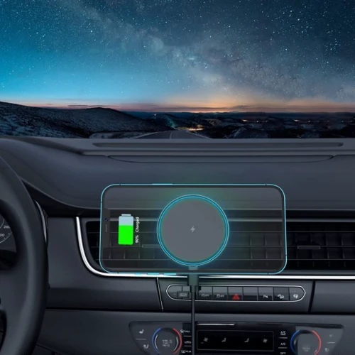 Держатель Proove Car Holder Wireless Charger Magic Circle 15W Silver фото 5