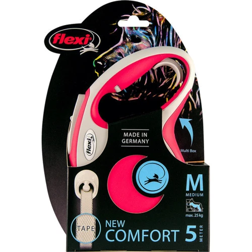 Поводок-рулетка Flexi New Comfort М до 25 кг 5 м червоний (4000498043622): Тип шнура Стрічка