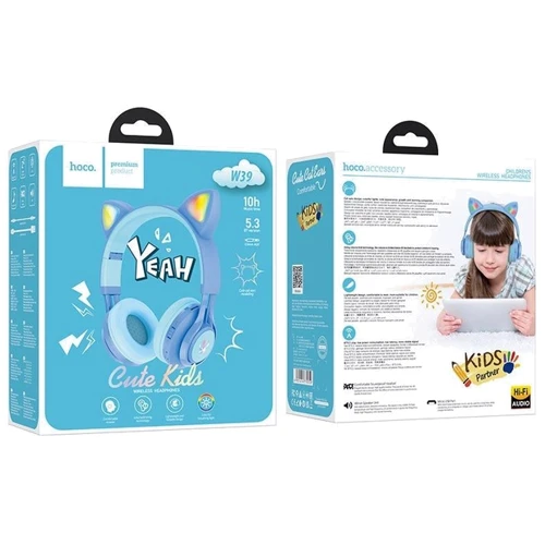 Навушники Hoco W39 Cute Cat Ear Blue: Тип кріплення Дуга на головою