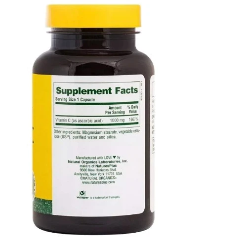 Natures Plus Vitamin C 1000 mg, 90 Vegetarian Capsules: Тип вітамін C