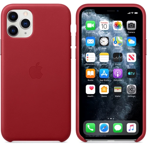 Чехол для iPhone Apple Leather Case (PRODUCT) Red (MWYF2) for iPhone 11 Pro