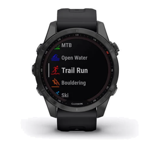 Смарт-часы Garmin Fenix 7S Sapphire Solar Carbon Grey DLC Titanium with Black Band (010-02539-25): Сенсорный экран есть