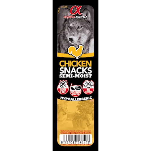 Беззерновые лакомства для собак Alpha Spirit Dog Snacks Chicken Кубики со вкусом курицы 35 г (as04316)