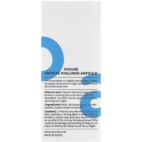 Ayoume Infinite Hyaluron Ampoule Сыворотка для лица с гиалуроном 30 ml: Пол Для женщин