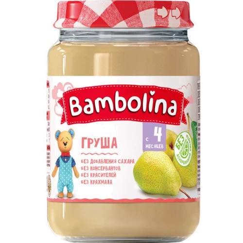 Пюре Bambolina Груша 190 г new (4813163001908)