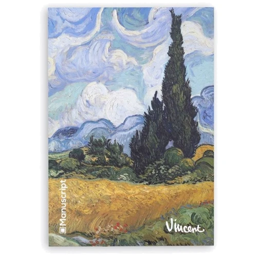 Скетчбук Manuscript Books Van Gogh 1889 с открытым переплетом: Обложка Интегральная