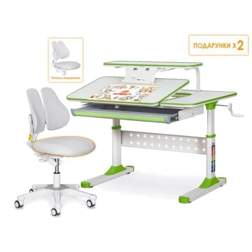 Комплект Парта Ergokids TH-320 Green + Кресло Evo-kids Mio Lite G (TH-320 W/Z + Y-208 G): Ширина столешницы, см 100