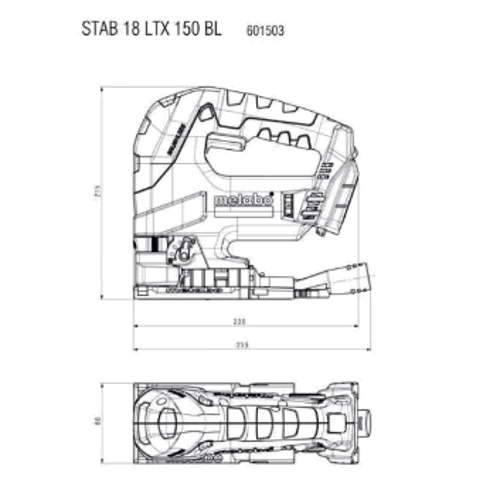 Електролобзик Metabo STAB 18 LTX 150 BL (601503840)