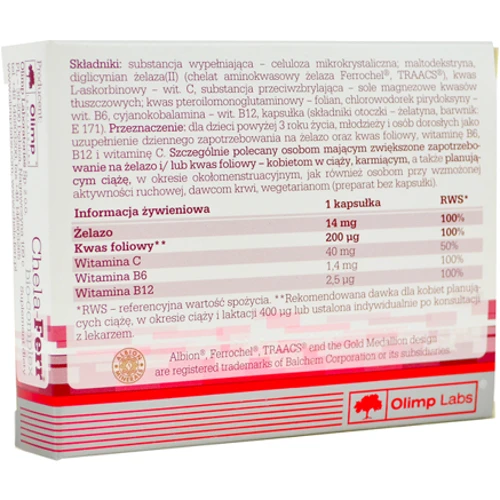 Olimp Chela-Ferr bio-complex 30 caps: Форма выпуска Капсулы
