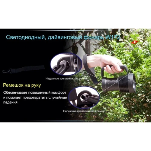 Фонарь Ferei W172 6xXM-L: Сертификат защищенности IP68