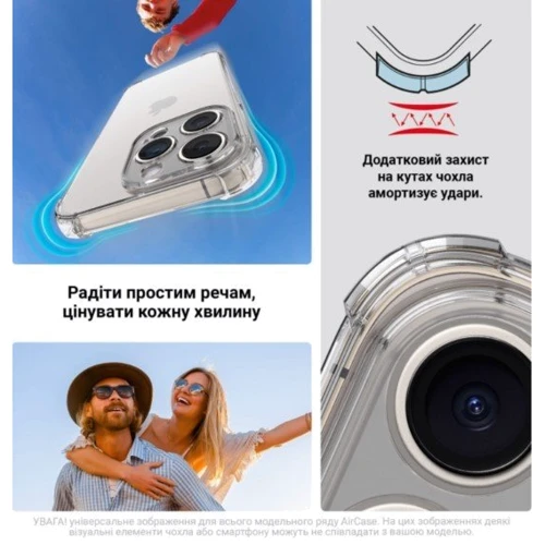 Чехол для телефонов ArmorStandart Air Force Camera cover Transparent for Xiaomi Redmi Note 14 Pro+ 5G (ARM79707): Цвет прозрачный