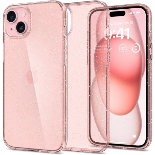 Чехол для iPhone Spigen Liquid Crystal Glitter Rose Quartz (ACS06649) for iPhone 15 Plus