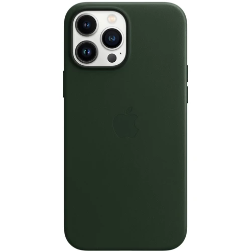 Чехол для iPhone Apple Leather Case with MagSafe Sequoia Green (MM1Q3) for iPhone 13 Pro Max