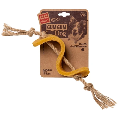 Іграшка для собак GiGwi Gum gum Долар каучук, пенька 13.5 см (75344): Виробник GiGwi