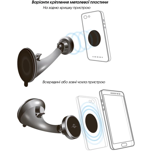 Держатель Global Car Holder Magnetic Black (M07SM): Совместимость универсальный, Apple