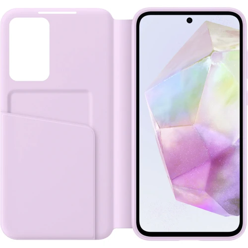 Чехол для телефонов Samsung Smart View Wallet Case Violet (EF-ZA356CVEGWW) for Samsung A356 Galaxy A35: Материал поликарбонат и полиуретан