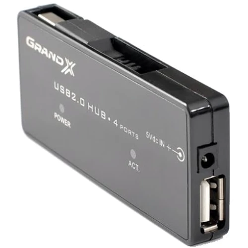 Аксессуар для ноутбуков USB хаб Grand-X Slim Travel 4 порта (GH-404) фото 3