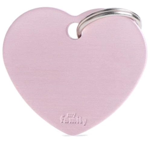 Адреса для тварин My Family BASIC ALUMINUM Серце велике, рожевий (8055960251841): Тип Аксессуары к ошейникам