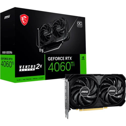 Видеокарта MSI GeForce RTX4060Ti 8Gb VENTUS 2X BLACK E1 OC (RTX 4060 Ti 8G VENTUS 2X BLACK E1 OC) UA: Интерфейс PCI Express 4.0 x16