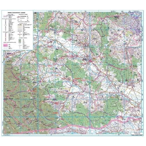 Карпати. Сторожинецький район м-б 1:75 000. Туристські маршрути: Производитель Картографія