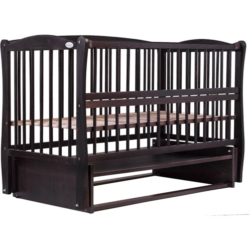 Ліжко Babyroom Еліт різьблення, маятник, відкидний бік DER-6 бук венге (622022): Тип класична