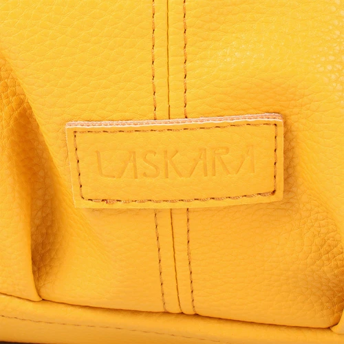 Женская сумка хобо Laskara желтая (LK-10239-yellow): Фактура Зернистая, Матовая