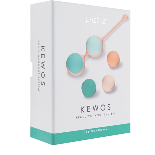 Вагинальные шарики Liebe Kewos — Peach/Mint, 5 шариков в комплекте, 15, 25, 35, 45 и 55 г