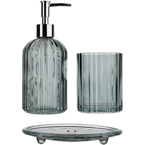 Набор аксессуаров для ванной комнаты S&T 3 пр. (888-159): Тип Дозатор для мыла, Стакан, Мыльница