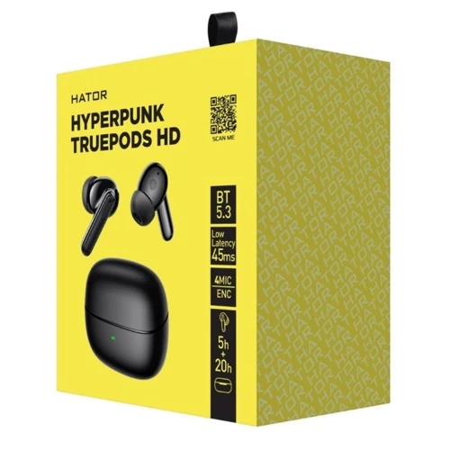 Навушники Hator Hyrerpunk Truepods HD Black (HTA-435): Діапазон частот (Гц) 10 - 20000