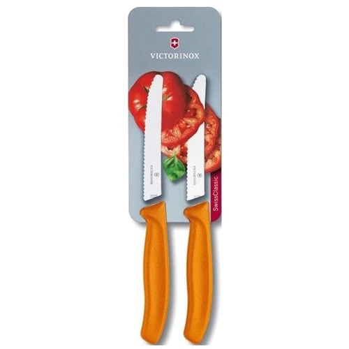 Victorinox (6.7836.L119B) SwissClassic Tomato&Sausage 11см волн. оранжевый 2ш