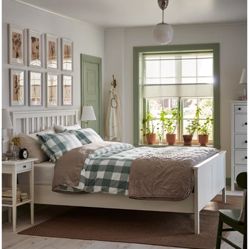 Каркас кровати ІКЕА HEMNES 160х200 см Белый (590.197.95) фото 3