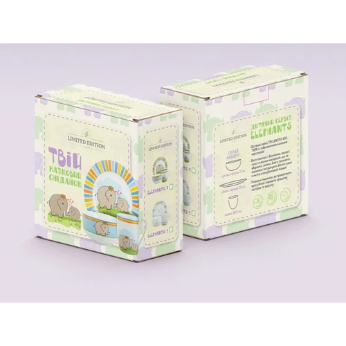 Набор детской посуды на 1 персону из 3 предметов Limited Edition Elephants (HYT17174): Материал керамика