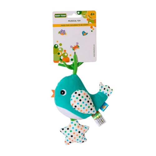Игрушка-подвеска музыкальная Baby Team Птичка (8543_Голубая_птичка)