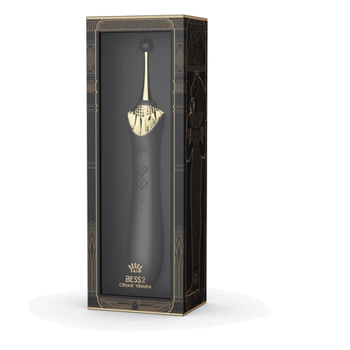 Мультифункциональный вибратор Zalo - Bess 2 Obsidian Black (4 насадки, подогрев)
