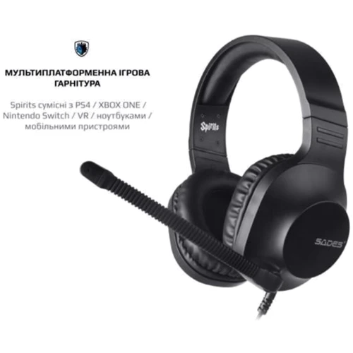 Наушники Sades SA-721 Spirits Black (sa721bkj): Тип крепления оголовные
